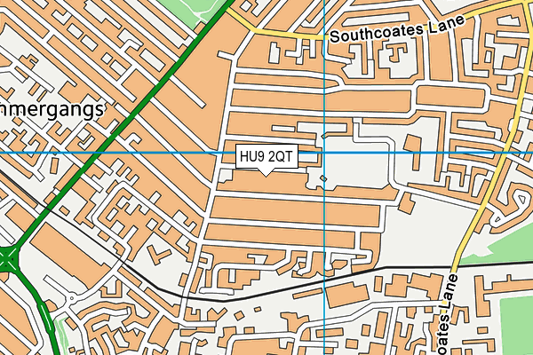 HU9 2QT map - OS VectorMap District (Ordnance Survey) HU9 2QT map - OS VectorMap District (Ordnance Survey)