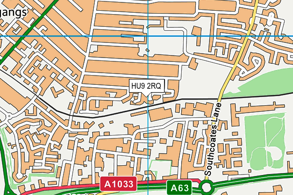 HU9 2RQ map - OS VectorMap District (Ordnance Survey)