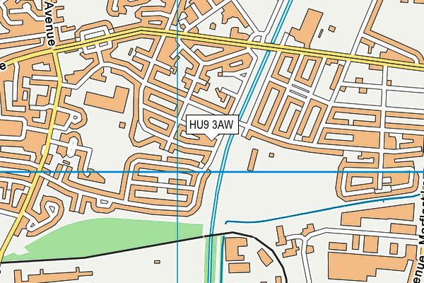 HU9 3AW map - OS VectorMap District (Ordnance Survey) HU9 3AW map - OS VectorMap District (Ordnance Survey)