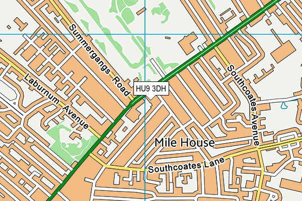 HU9 3DH map - OS VectorMap District (Ordnance Survey) HU9 3DH map - OS VectorMap District (Ordnance Survey)
