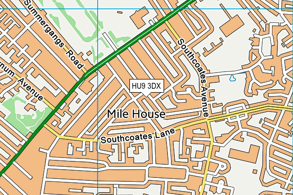 HU9 3DX map - OS VectorMap District (Ordnance Survey) HU9 3DX map - OS VectorMap District (Ordnance Survey)