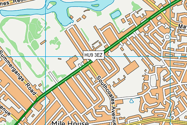 HU9 3EZ map - OS VectorMap District (Ordnance Survey)