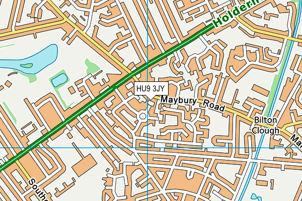 HU9 3JY map - OS VectorMap District (Ordnance Survey) HU9 3JY map - OS VectorMap District (Ordnance Survey)