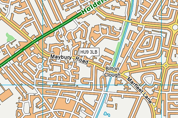 HU9 3LB map - OS VectorMap District (Ordnance Survey) HU9 3LB map - OS VectorMap District (Ordnance Survey)