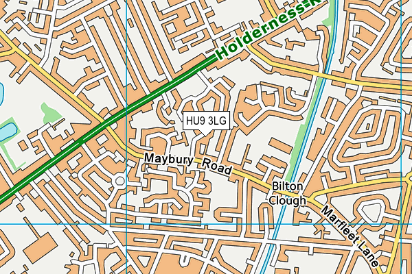HU9 3LG map - OS VectorMap District (Ordnance Survey) HU9 3LG map - OS VectorMap District (Ordnance Survey)