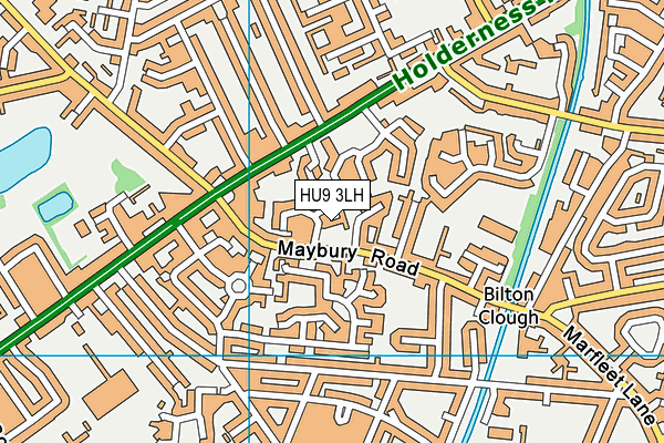 HU9 3LH map - OS VectorMap District (Ordnance Survey) HU9 3LH map - OS VectorMap District (Ordnance Survey)