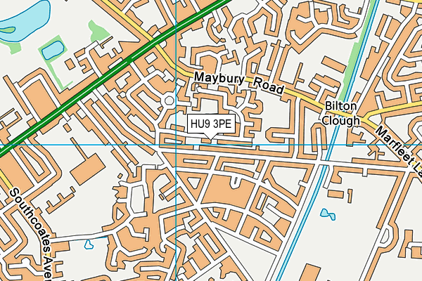 HU9 3PE map - OS VectorMap District (Ordnance Survey) HU9 3PE map - OS VectorMap District (Ordnance Survey)