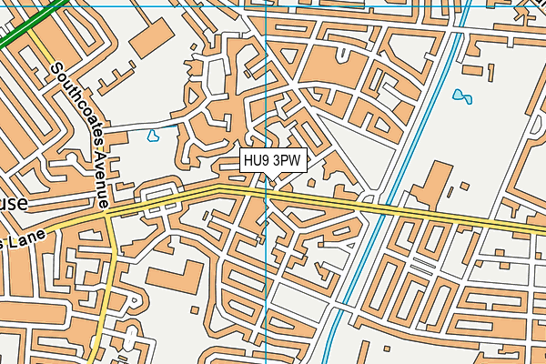 HU9 3PW map - OS VectorMap District (Ordnance Survey) HU9 3PW map - OS VectorMap District (Ordnance Survey)