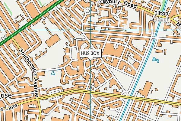 HU9 3QX map - OS VectorMap District (Ordnance Survey) HU9 3QX map - OS VectorMap District (Ordnance Survey)
