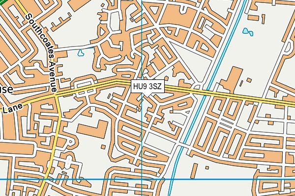 HU9 3SZ map - OS VectorMap District (Ordnance Survey) HU9 3SZ map - OS VectorMap District (Ordnance Survey)