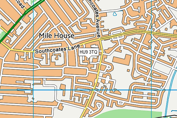 HU9 3TQ map - OS VectorMap District (Ordnance Survey)
