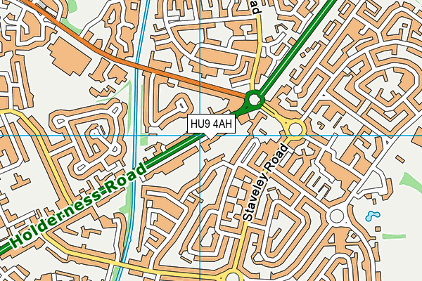 HU9 4AH map - OS VectorMap District (Ordnance Survey) HU9 4AH map - OS VectorMap District (Ordnance Survey)