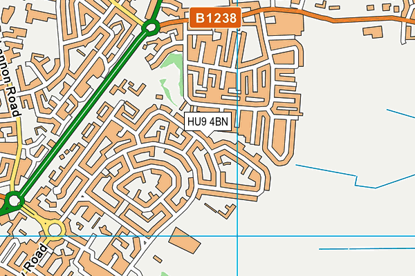 HU9 4BN map - OS VectorMap District (Ordnance Survey) HU9 4BN map - OS VectorMap District (Ordnance Survey)