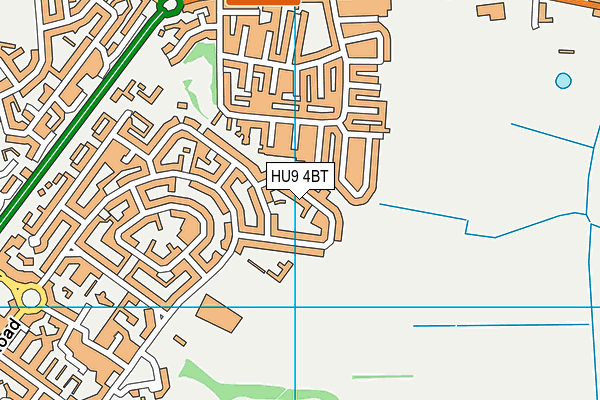 HU9 4BT map - OS VectorMap District (Ordnance Survey) HU9 4BT map - OS VectorMap District (Ordnance Survey)