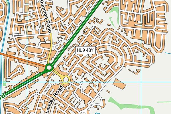 HU9 4BY map - OS VectorMap District (Ordnance Survey) HU9 4BY map - OS VectorMap District (Ordnance Survey)
