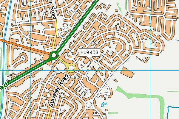 HU9 4DB map - OS VectorMap District (Ordnance Survey) HU9 4DB map - OS VectorMap District (Ordnance Survey)