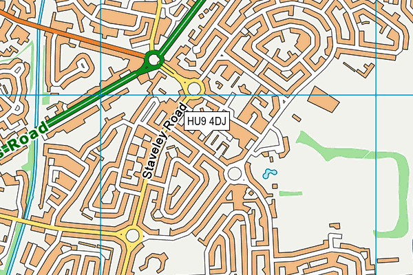 HU9 4DJ map - OS VectorMap District (Ordnance Survey) HU9 4DJ map - OS VectorMap District (Ordnance Survey)