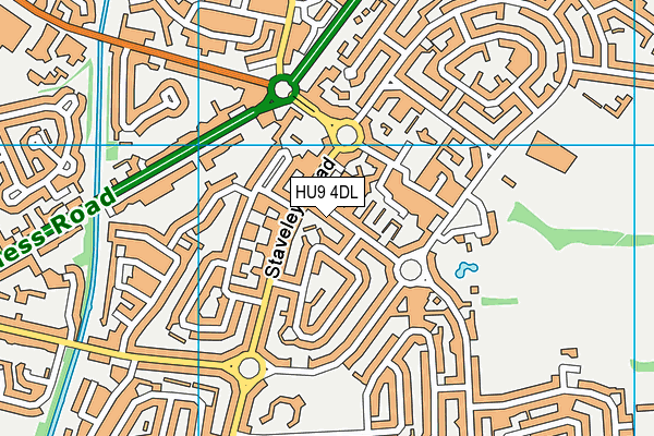 HU9 4DL map - OS VectorMap District (Ordnance Survey) HU9 4DL map - OS VectorMap District (Ordnance Survey)