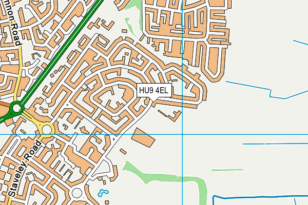 HU9 4EL map - OS VectorMap District (Ordnance Survey) HU9 4EL map - OS VectorMap District (Ordnance Survey)