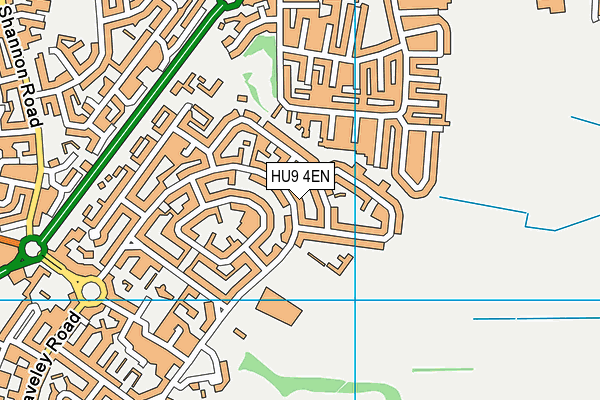 HU9 4EN map - OS VectorMap District (Ordnance Survey) HU9 4EN map - OS VectorMap District (Ordnance Survey)