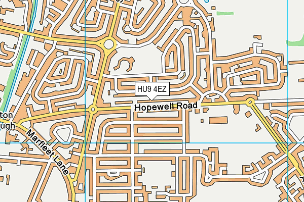 HU9 4EZ map - OS VectorMap District (Ordnance Survey) HU9 4EZ map - OS VectorMap District (Ordnance Survey)