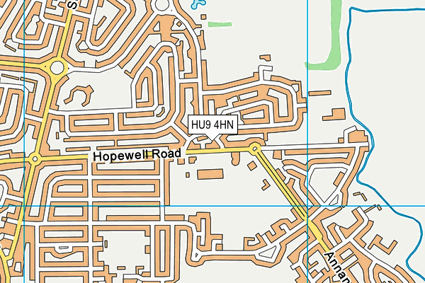 HU9 4HN map - OS VectorMap District (Ordnance Survey)