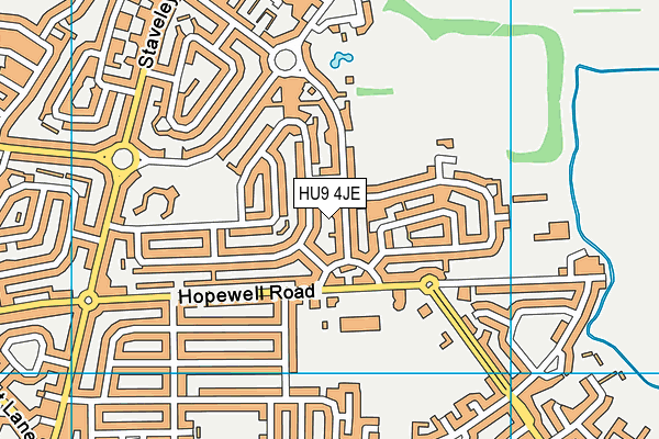 HU9 4JE map - OS VectorMap District (Ordnance Survey) HU9 4JE map - OS VectorMap District (Ordnance Survey)