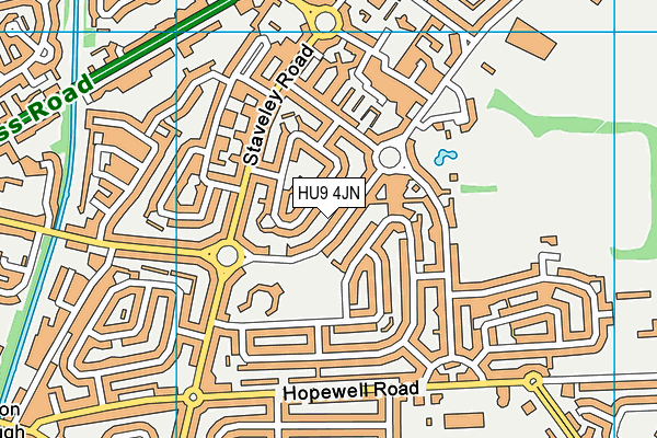HU9 4JN map - OS VectorMap District (Ordnance Survey) HU9 4JN map - OS VectorMap District (Ordnance Survey)