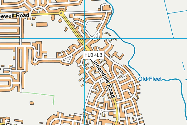 HU9 4LB map - OS VectorMap District (Ordnance Survey) HU9 4LB map - OS VectorMap District (Ordnance Survey)