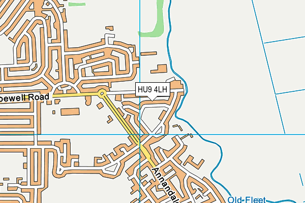 HU9 4LH map - OS VectorMap District (Ordnance Survey) HU9 4LH map - OS VectorMap District (Ordnance Survey)