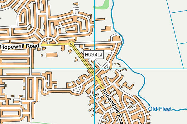 HU9 4LJ map - OS VectorMap District (Ordnance Survey) HU9 4LJ map - OS VectorMap District (Ordnance Survey)