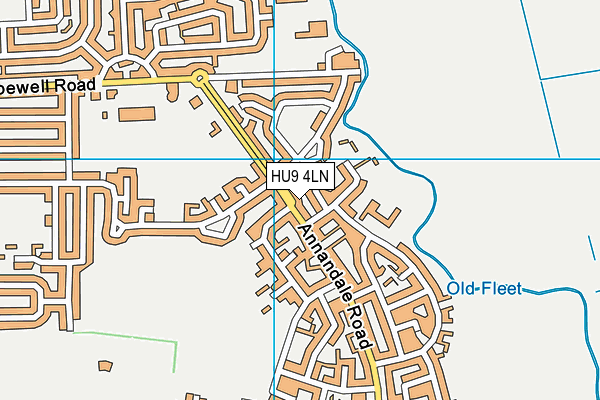 HU9 4LN map - OS VectorMap District (Ordnance Survey) HU9 4LN map - OS VectorMap District (Ordnance Survey)
