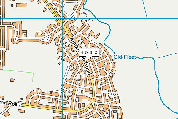 HU9 4LX map - OS VectorMap District (Ordnance Survey) HU9 4LX map - OS VectorMap District (Ordnance Survey)
