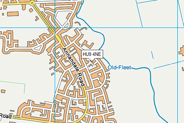 HU9 4NE map - OS VectorMap District (Ordnance Survey) HU9 4NE map - OS VectorMap District (Ordnance Survey)