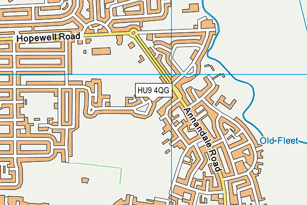 HU9 4QG map - OS VectorMap District (Ordnance Survey) HU9 4QG map - OS VectorMap District (Ordnance Survey)