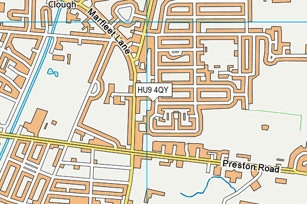HU9 4QY map - OS VectorMap District (Ordnance Survey) HU9 4QY map - OS VectorMap District (Ordnance Survey)