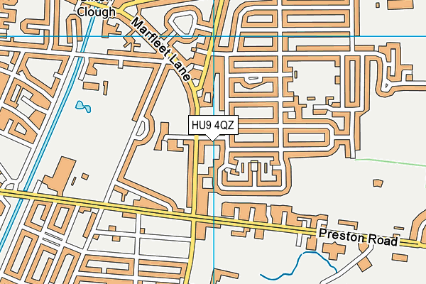 HU9 4QZ map - OS VectorMap District (Ordnance Survey) HU9 4QZ map - OS VectorMap District (Ordnance Survey)