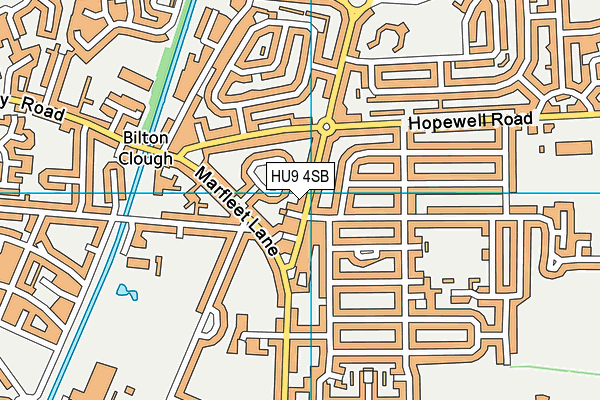 HU9 4SB map - OS VectorMap District (Ordnance Survey) HU9 4SB map - OS VectorMap District (Ordnance Survey)