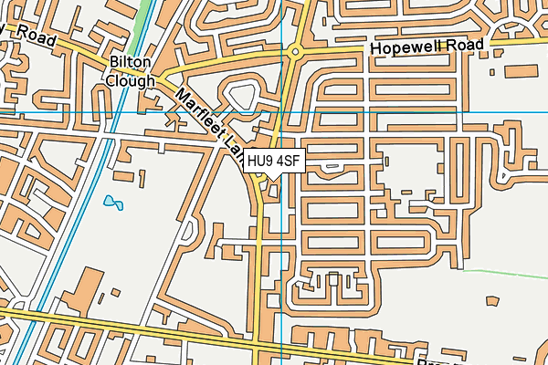 HU9 4SF map - OS VectorMap District (Ordnance Survey) HU9 4SF map - OS VectorMap District (Ordnance Survey)