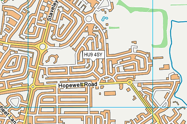 HU9 4SY map - OS VectorMap District (Ordnance Survey) HU9 4SY map - OS VectorMap District (Ordnance Survey)