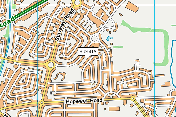 HU9 4TA map - OS VectorMap District (Ordnance Survey) HU9 4TA map - OS VectorMap District (Ordnance Survey)