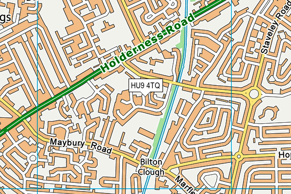 HU9 4TQ map - OS VectorMap District (Ordnance Survey) HU9 4TQ map - OS VectorMap District (Ordnance Survey)