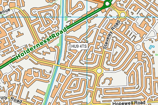 HU9 4TS map - OS VectorMap District (Ordnance Survey) HU9 4TS map - OS VectorMap District (Ordnance Survey)