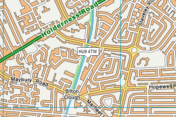 HU9 4TW map - OS VectorMap District (Ordnance Survey) HU9 4TW map - OS VectorMap District (Ordnance Survey)