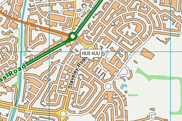 HU9 4UU map - OS VectorMap District (Ordnance Survey) HU9 4UU map - OS VectorMap District (Ordnance Survey)