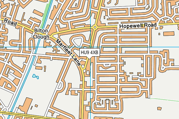 HU9 4XB map - OS VectorMap District (Ordnance Survey) HU9 4XB map - OS VectorMap District (Ordnance Survey)