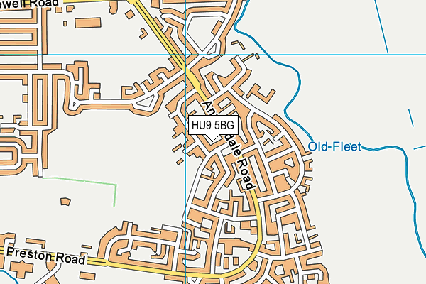 HU9 5BG map - OS VectorMap District (Ordnance Survey) HU9 5BG map - OS VectorMap District (Ordnance Survey)