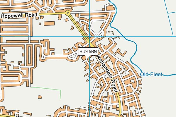 HU9 5BN map - OS VectorMap District (Ordnance Survey) HU9 5BN map - OS VectorMap District (Ordnance Survey)
