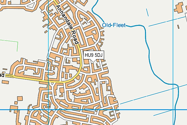 HU9 5DJ map - OS VectorMap District (Ordnance Survey) HU9 5DJ map - OS VectorMap District (Ordnance Survey)