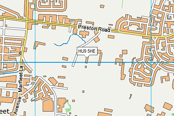 HU9 5HE map - OS VectorMap District (Ordnance Survey) HU9 5HE map - OS VectorMap District (Ordnance Survey)